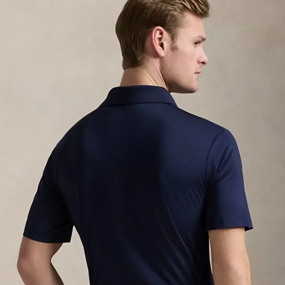 Ralph Lauren Polo golf navy Preppy blue shirt pink pony logo 2XL